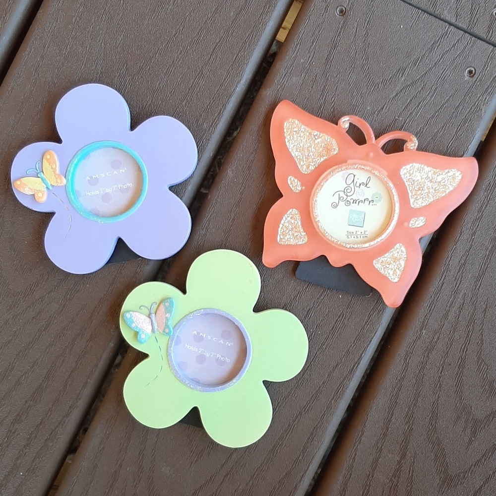 Set of three photo frames